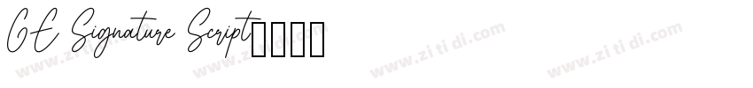 GE Signature Script字体转换